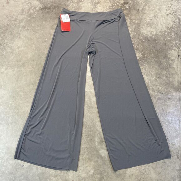 Magic Suit Cover Up Pants Womens Large Pull On Wide Leg Gray - Picture 8 of 13